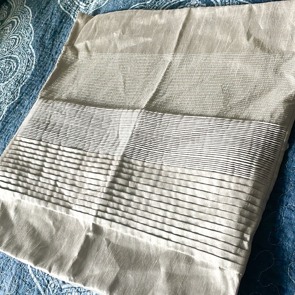 Silver Throw Pillow Cover